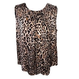 Karl Lagerfeld🦎Paris High Neck Leopard Print Shell🌵